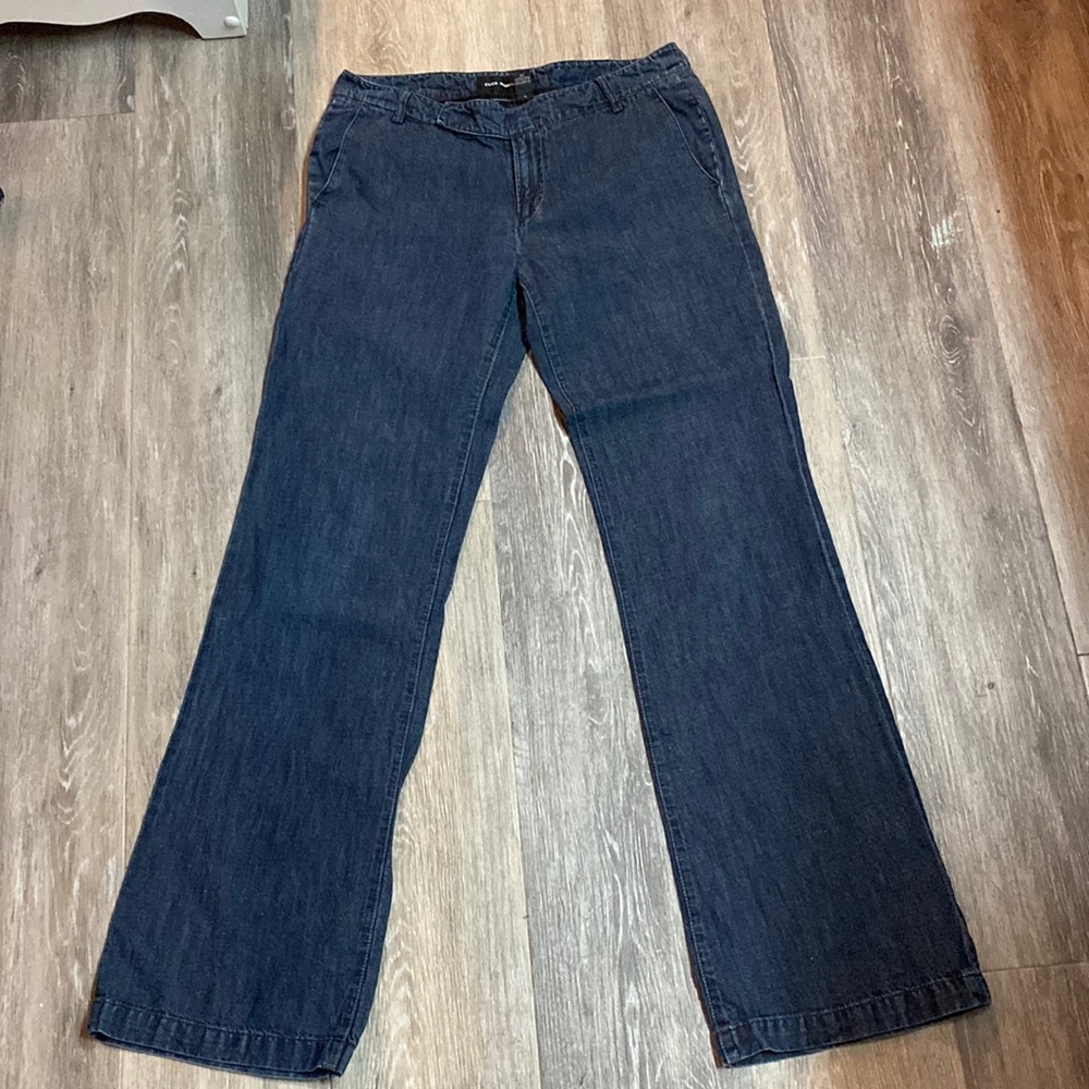 Club Monaco Linen Blend Chambray Pants Wide Leg
